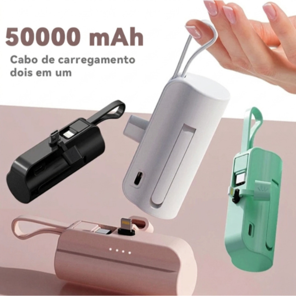 Mini carregador portatil power bank para celular IPNHONE Samsung Xiaomi