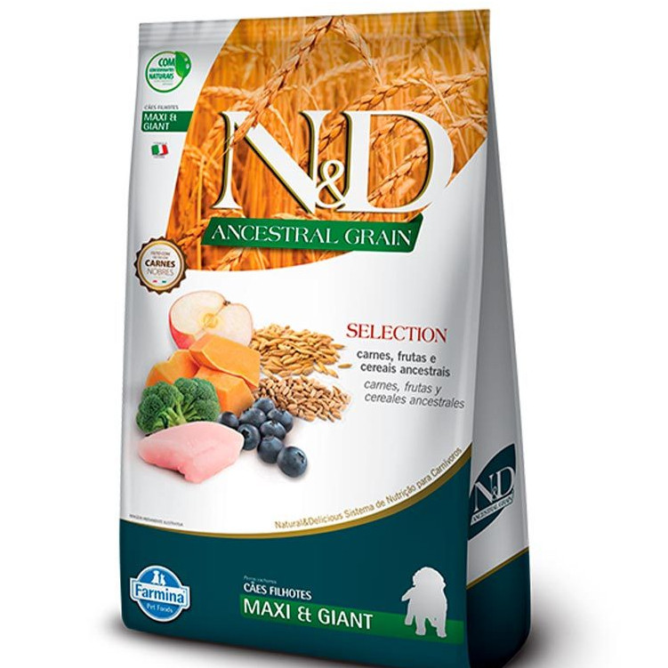 Ração N&D Ancestral Selection para Cães Filhotes de Raças Grandes Sabor Frango - 15kg