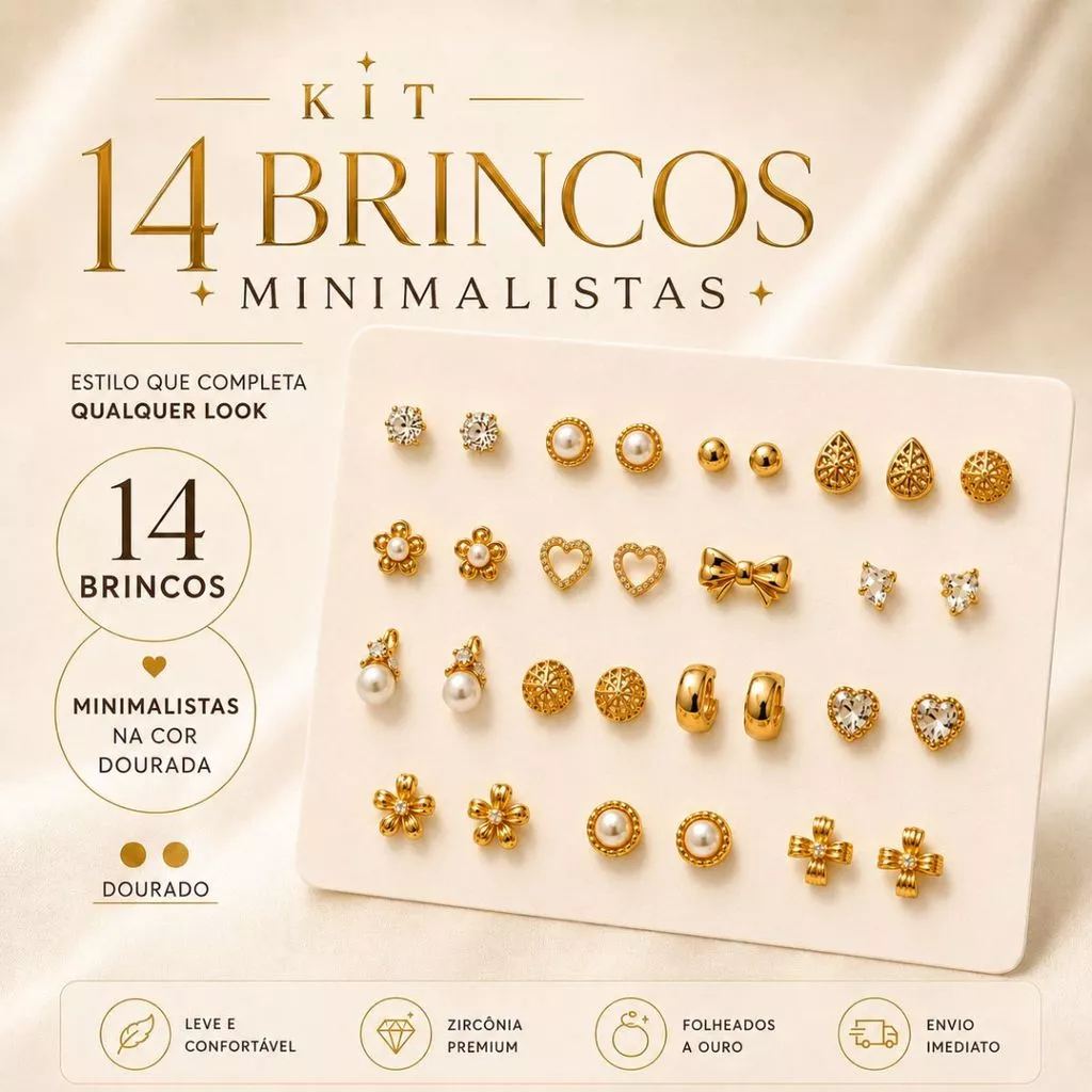 Kit 28 ou 14 Pares Brincos Femininos Minimalistas Pérola Zircônia Elegantes Delicados — imagem 1