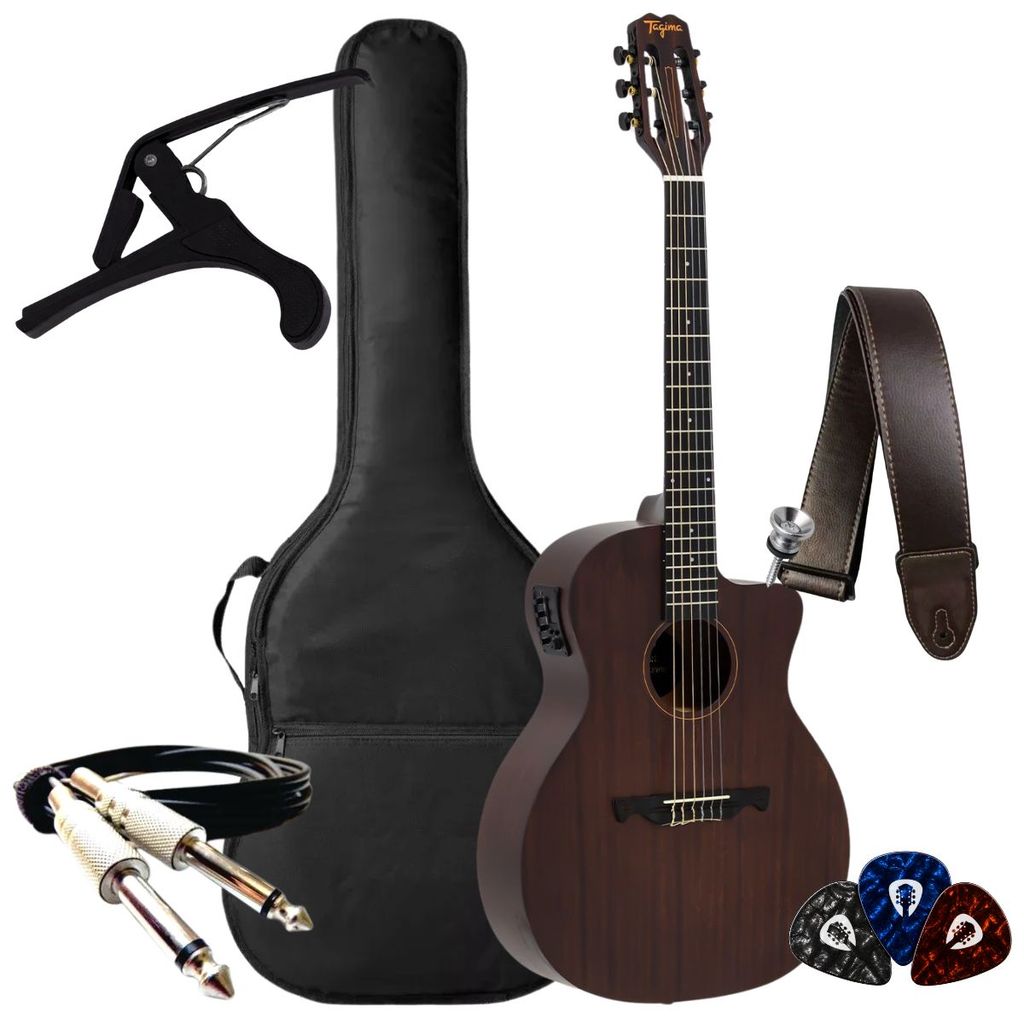 Kit Violão Tagima Vegas Elétrico Gran Reserva + Acessórios