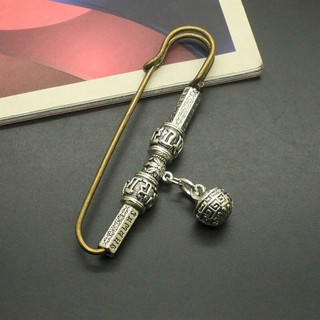 Retro arte único Metal grande pino masculino feminino All-Match elegante estilo étnico broche camisola atmosfera clássic