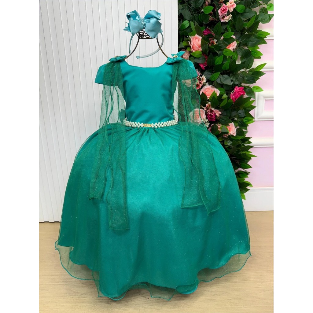Vestido Banana Club Longo Diamante Verde Jade