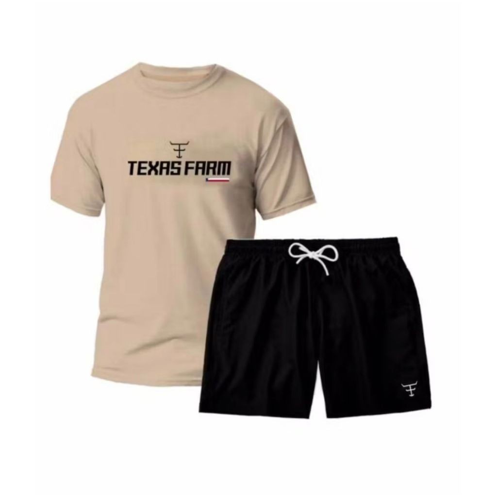 Kit Camiseta Algodão Texas Country + Short Tactel Lançamento