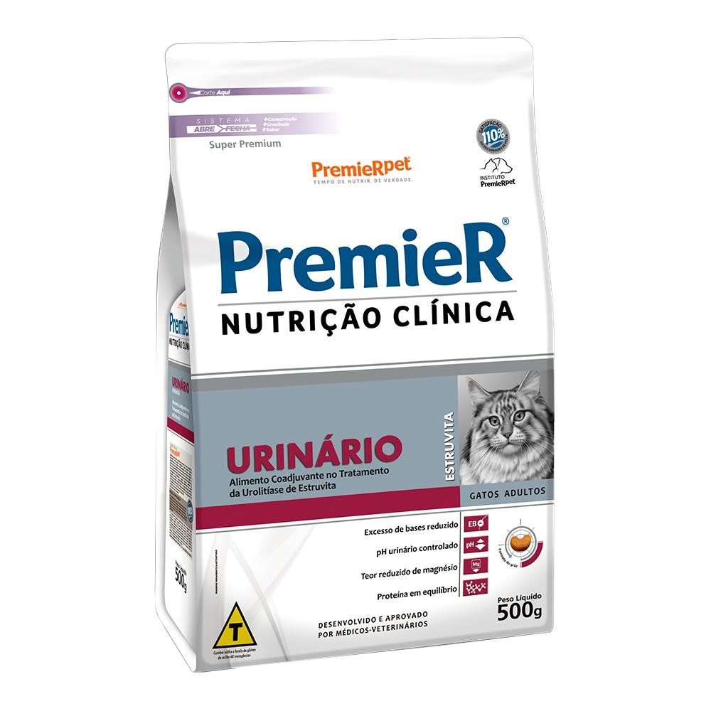 Ração Seca PremieR Nutrição Clínica Urinário Estruvita para Gatos Adultos 500g em Oferta na Shopee