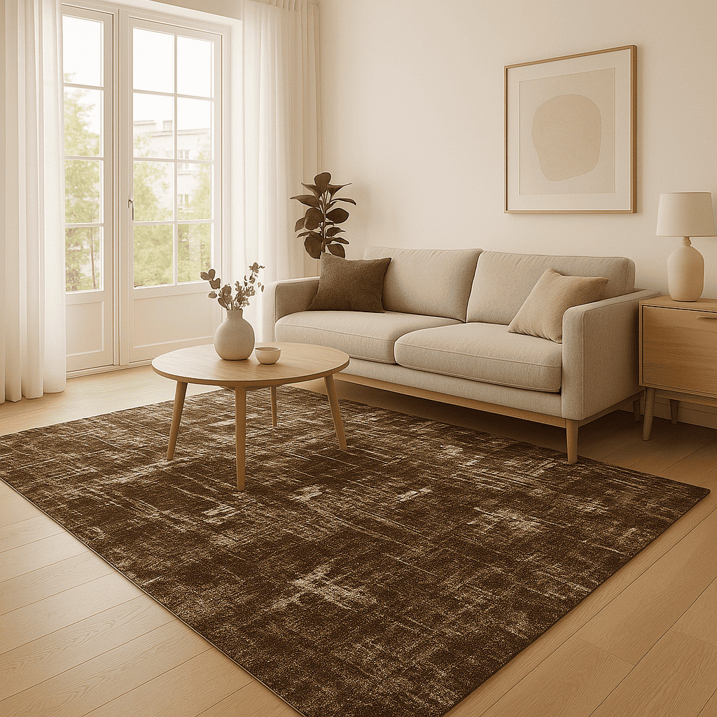 Tapete de Sala Marrom Tapete Grande 3,00×2,00m, Ideal para Quarto e Sala