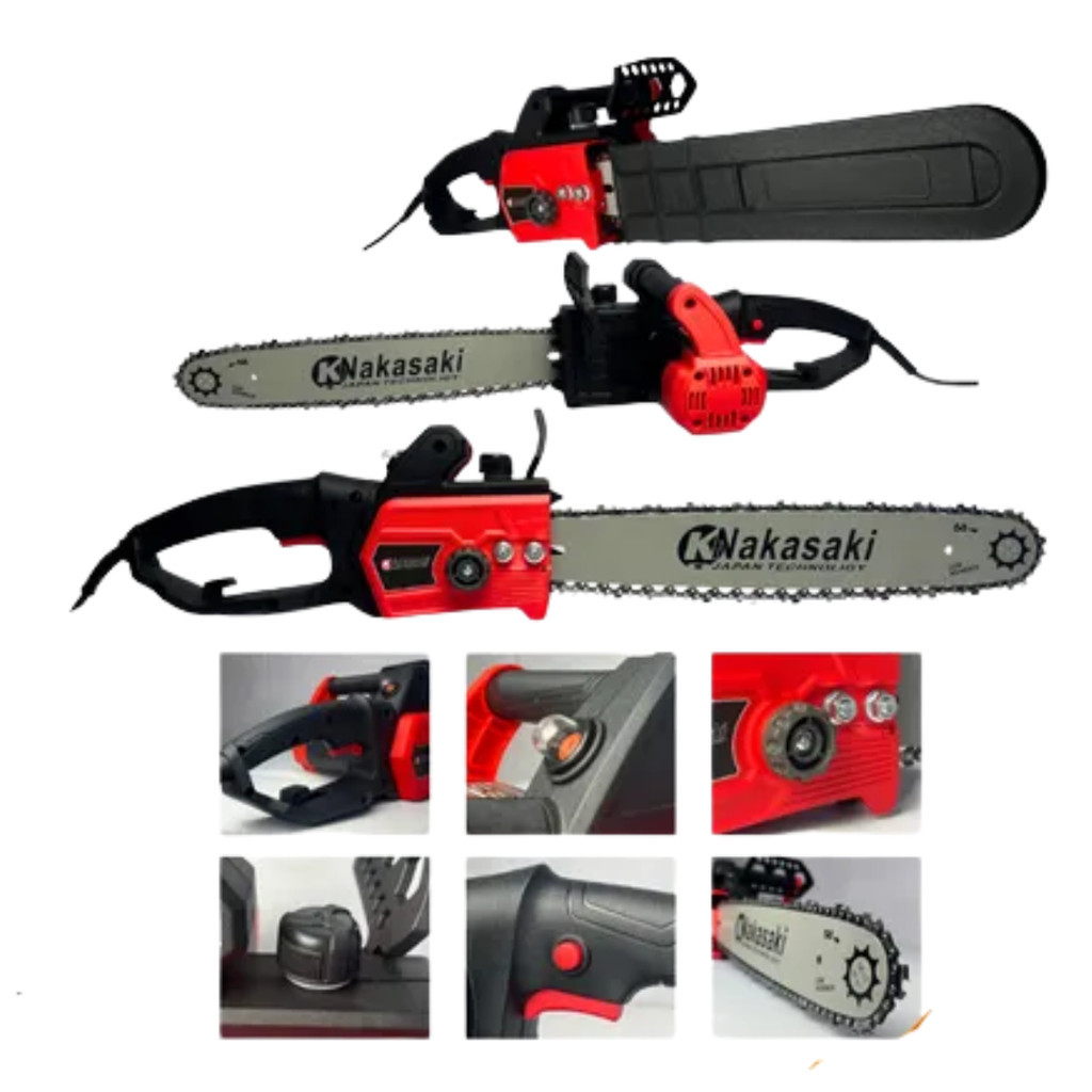 MOTOSERRA NAKASAKI ELÉTRICA 2300W 50CM - ELETROSSERRA POTENTE E EFICIENTE em Oferta na Shopee