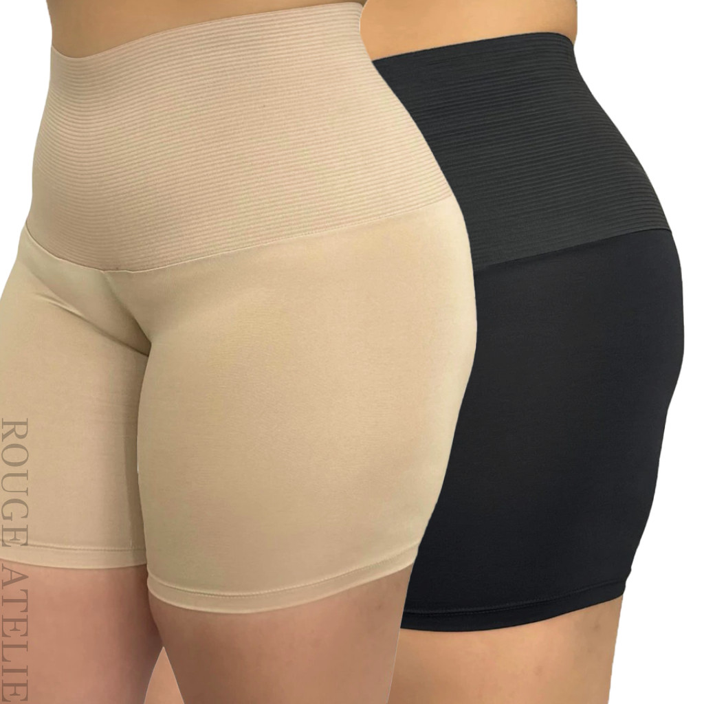 Bermuda Modeladora Anágua Cinta Short Feminino Modelador Alta Compressão Reduz Medidas Pos Parto
