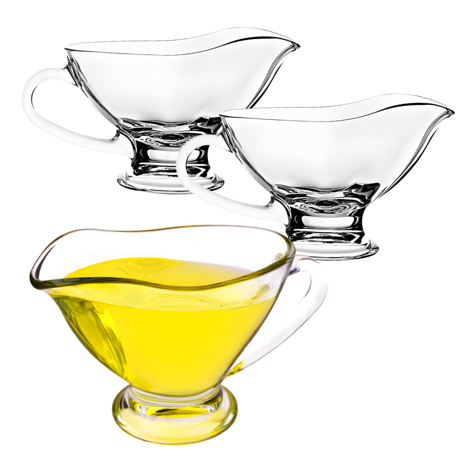 Kit 2 Molheira De Vidro Com Alça 200ml Cremeira Bule Molhos Azeite em Oferta na Shopee