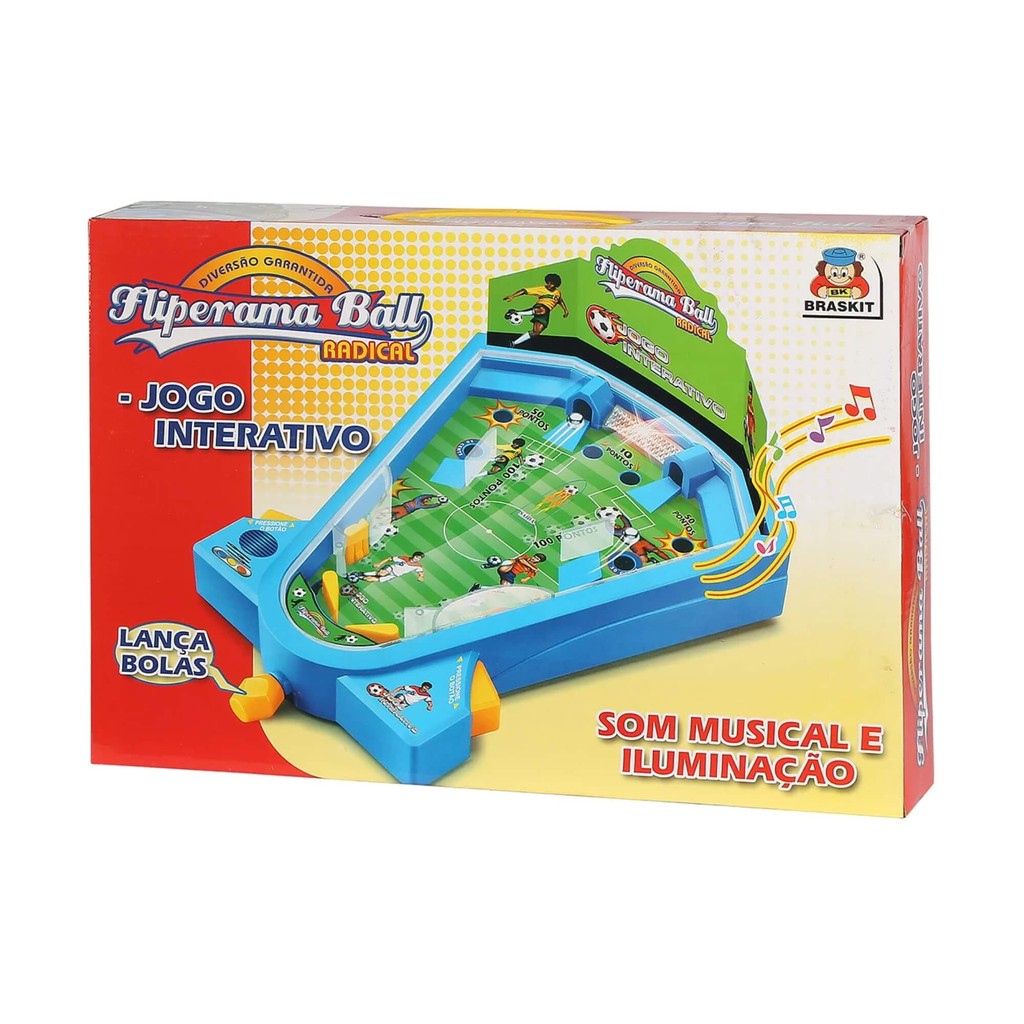 Brinquedo Infantil Fliperama Ball com Luz e Som Braskit - 2101
