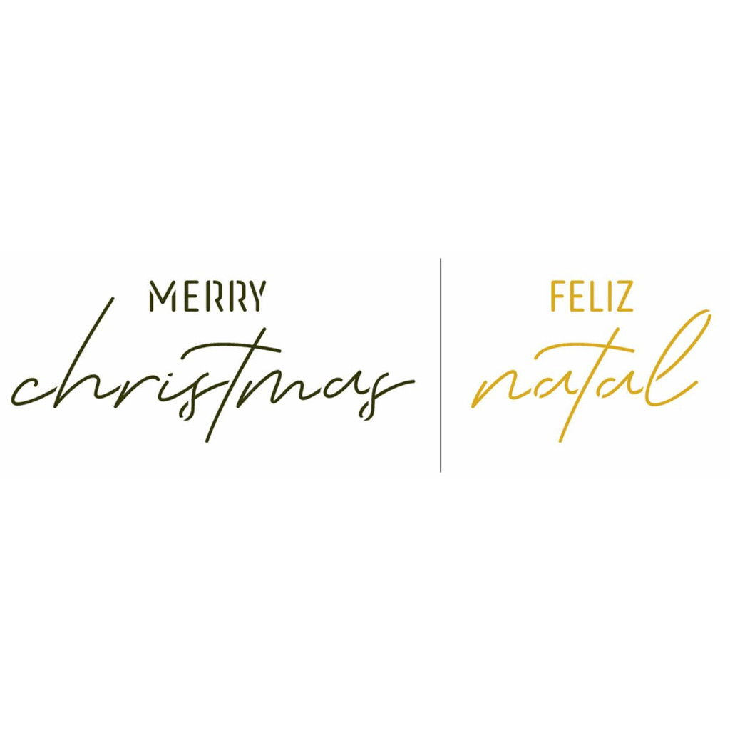 Stencil OPA 10x30 Natal 3280 Frase Merry Christimas III