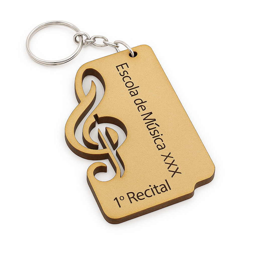 Chaveiros Personalizado Lembrancinha Mdf Diversos - Clave de Sol