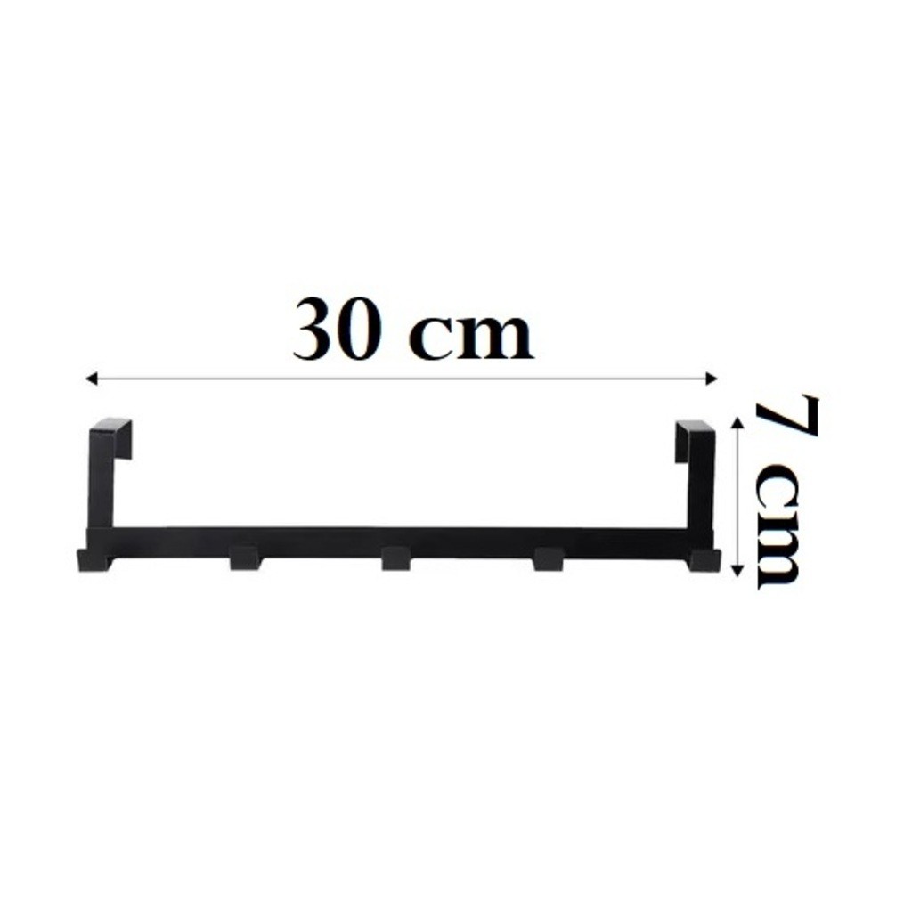 Cabide Suporte Para Porta Com 5 Ganchos Top útil 7X30CM Multiuso Cabideiro Para Deixar A Sua Casa Ainda Mais Organizada