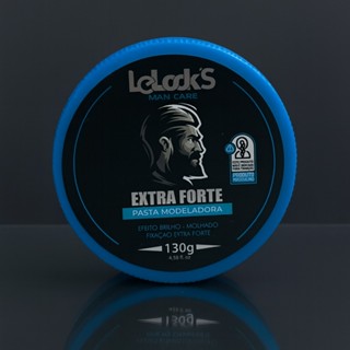 Pomada Pasta Modeladora Masculina Lelook's Extra Forte Profissional Fixação Máxima 130g em Oferta na Shopee