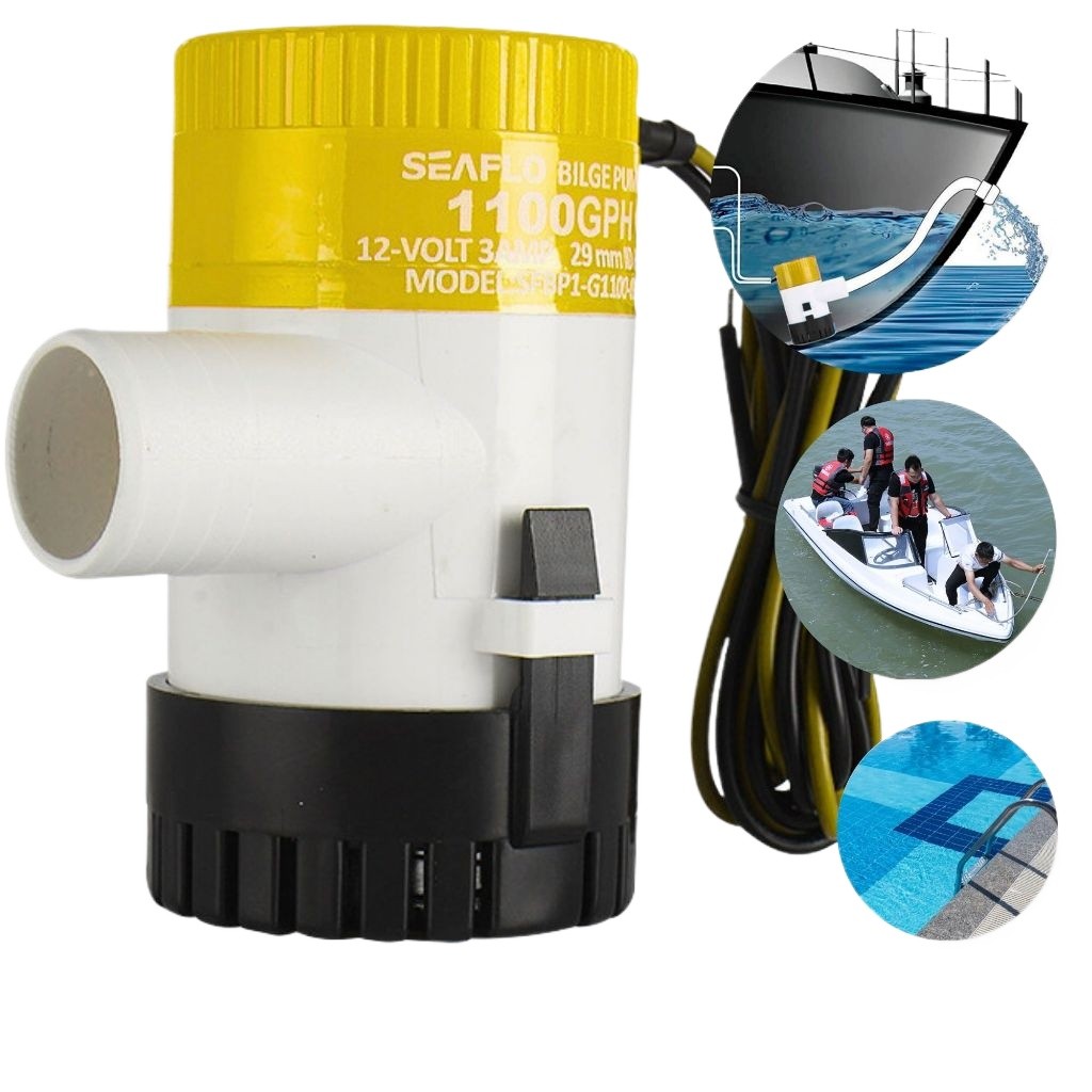 Bomba Porão Submersível com 1100gph de Vazão Alta para Barcos e Lanchas em Oferta na Shopee