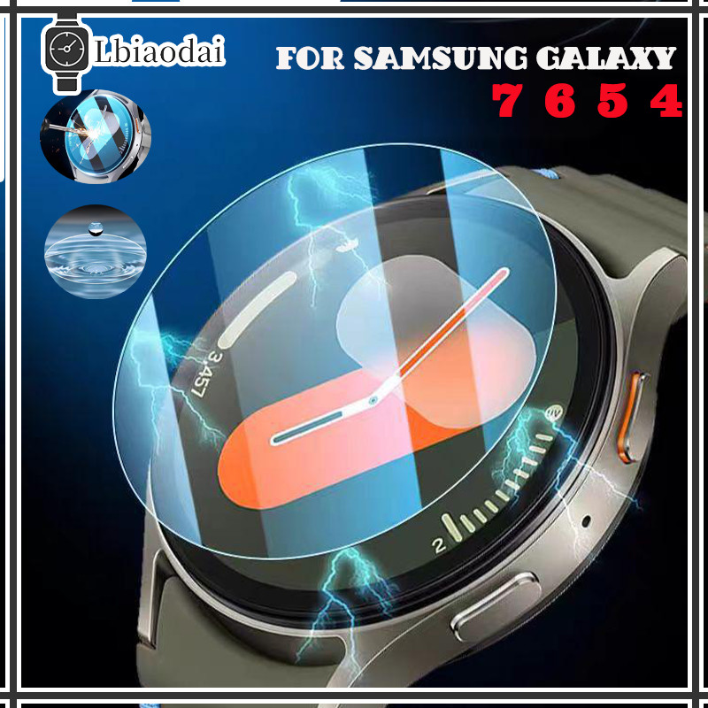 Película De Vidro Temperado Para Relógio Samsung Galaxy Watch 7 6 5 4 40mm 44mm 2/4Pcs Relógio Smartwatch Acessórios