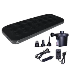 Kit Colchão Inflável Solteiro Deluxe + Bomba De Ar Elétrica