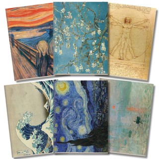 Kit Cadernetas Obras de Arte Mais Queridas Capa Flex 40 Pág A5