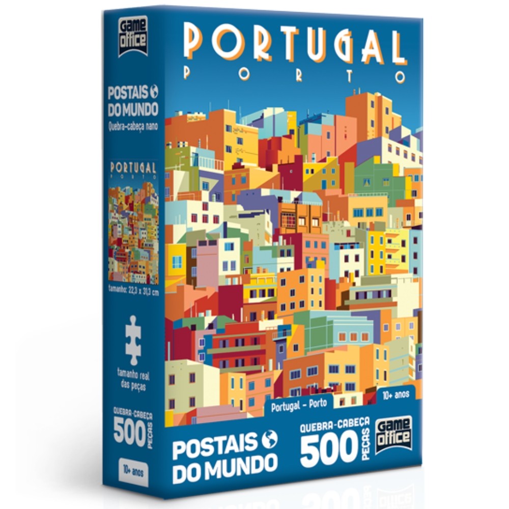 QUEBRA CABEÇA NANO PORTUGAL PORTO POSTAIS DO MUNDO 500 PEÇAS PEQUENAS TOYSTER PUZZLE PONTO TURÍSTICO em Oferta na Shopee