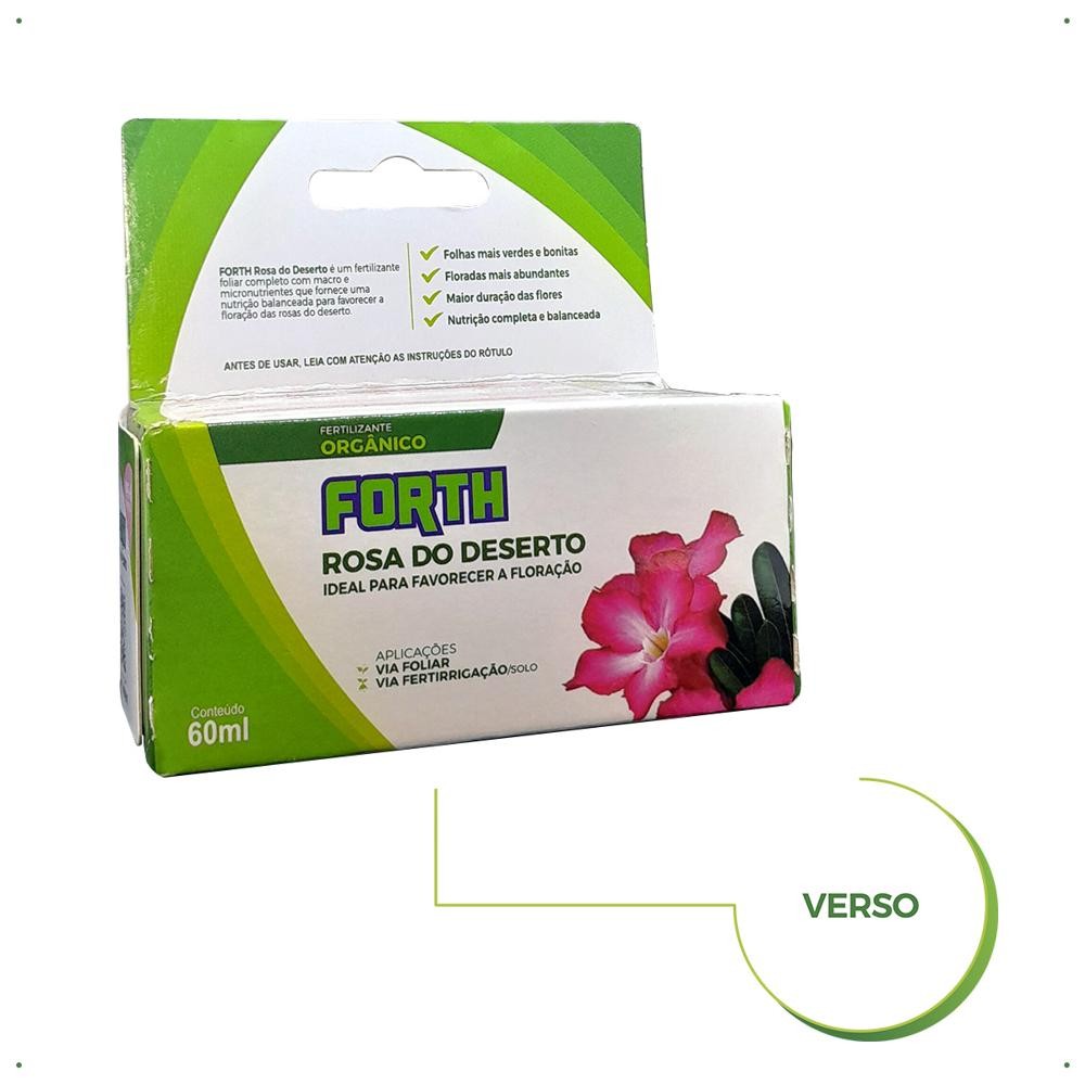 Detalhes do Adubo Concentrado Rosa do Deserto Forth Jardim 60ml