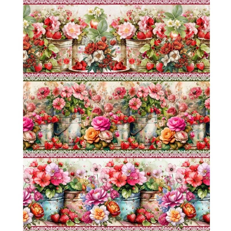 TRICOLINE DIGITAL BARRADO LATAS DE FLORES 0,55x1,50m