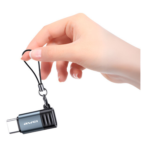 Adaptador Usb Awei A12 Lightning Para Type-c