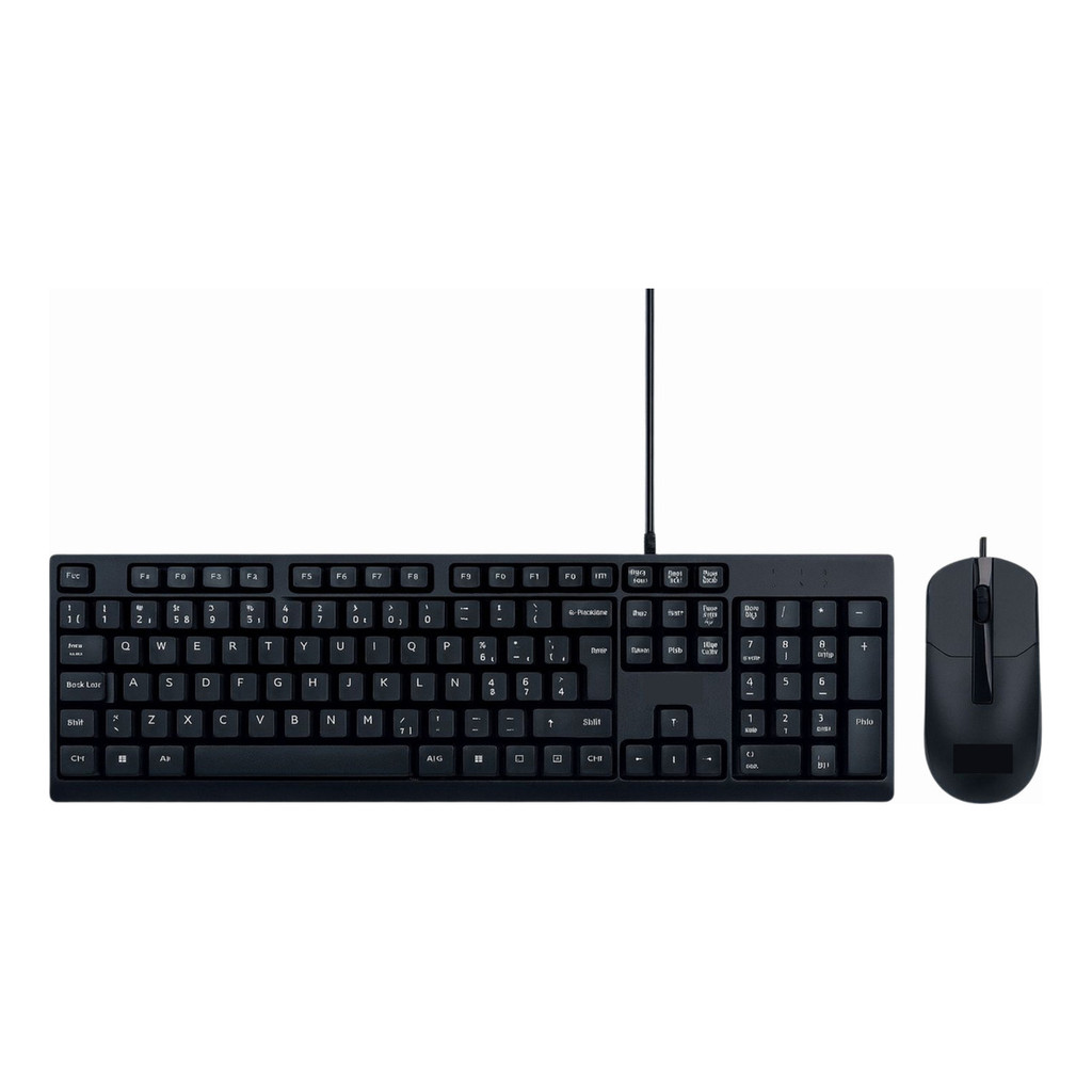 Kit Teclado E Mouse Abnt2 Preto Escritório Home Office