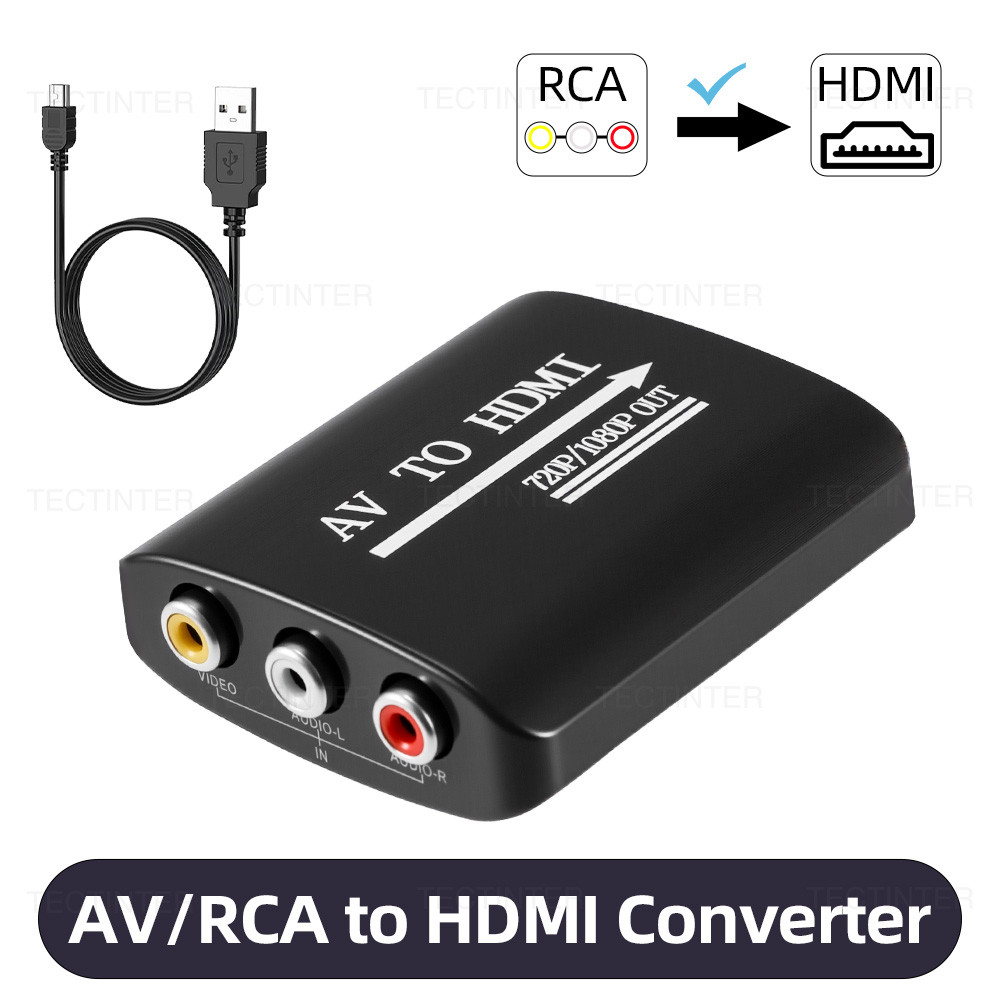 HD 1080P AV Para HDMI RCA Conversor Adaptador PS1/PS2/PS3/Xbox 360/WII/N64 Console DVD Players Acessórios De Jogos