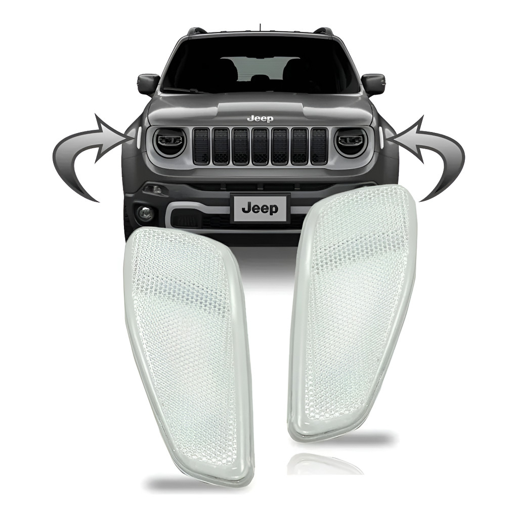 Par Refletor Olho Gato Renegade 2015/ 2020 Cristal Mopar.