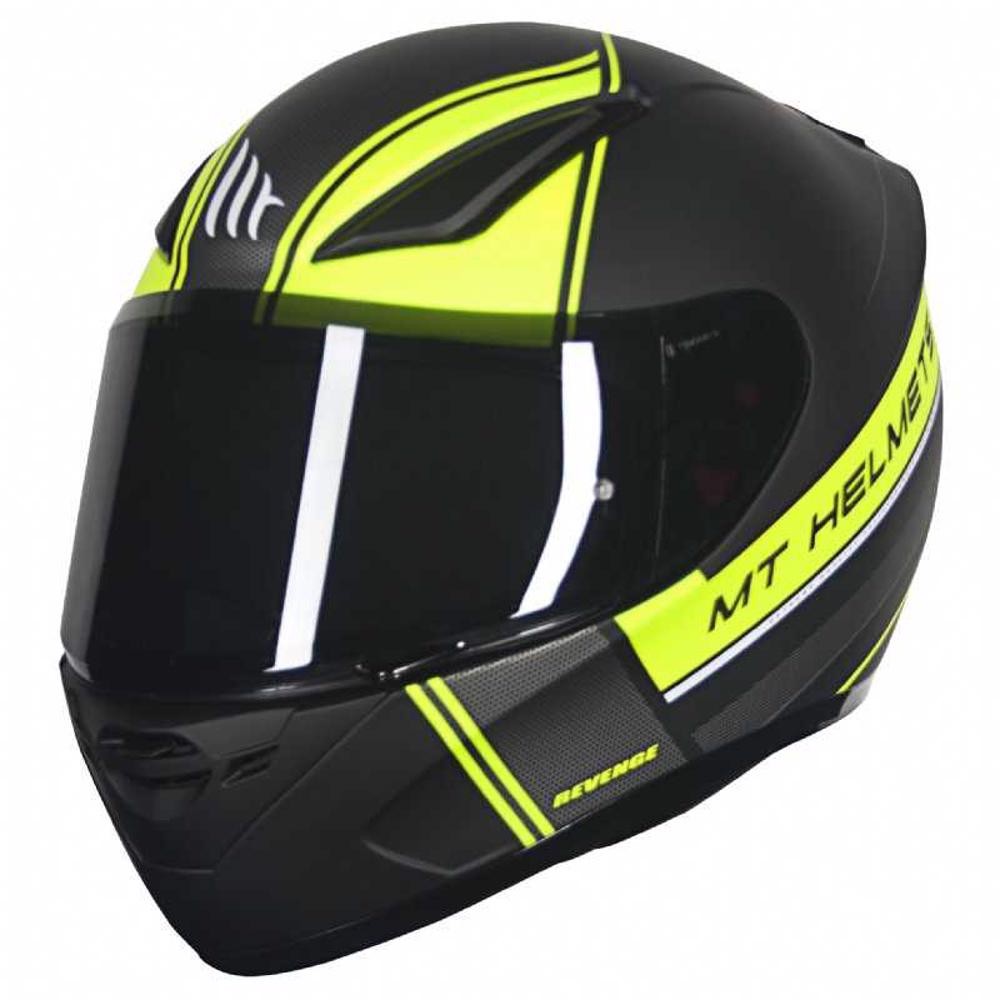 CAPACETE MT REVENGE NAKED MATT YELLOW FLUOR 56