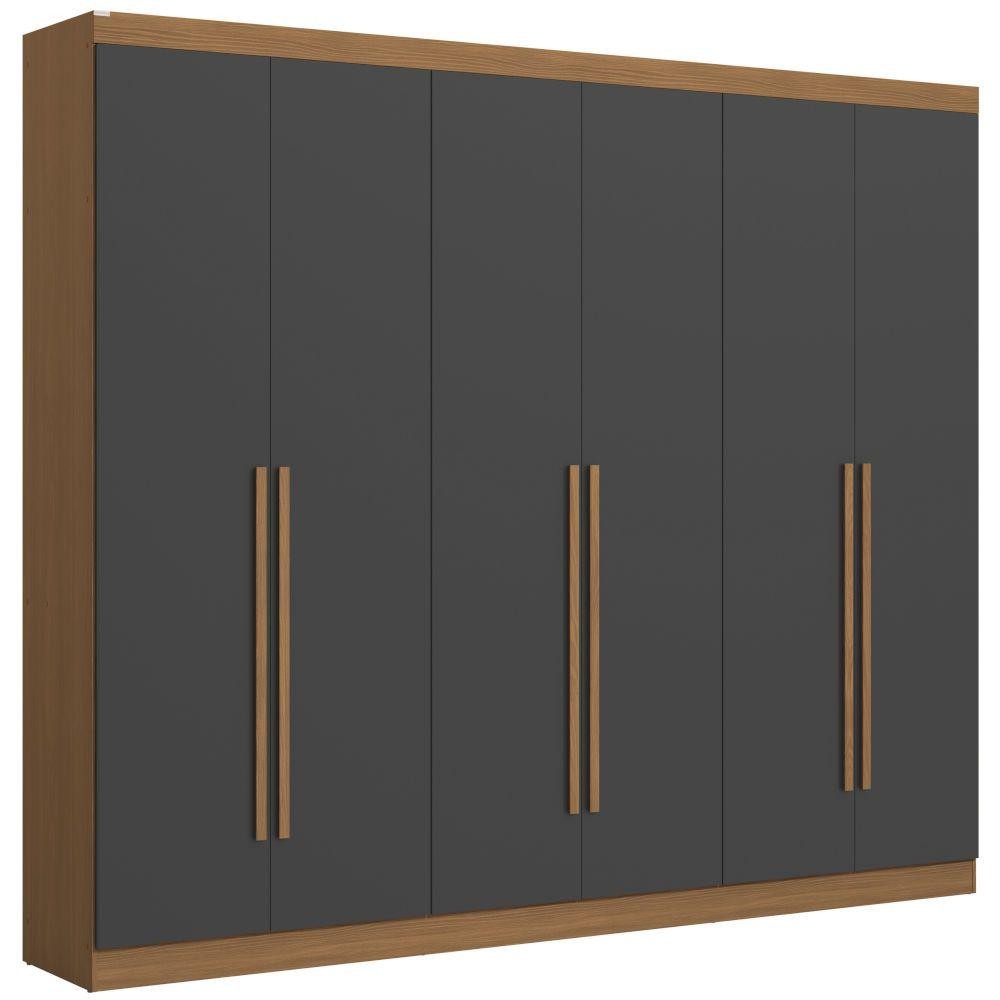 Roupeiro Kappesberg T580 6 Portas 3 Gavetas MDP 230x270x47cm em Oferta na Shopee