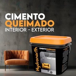 Cimento Queimado Efeito Fosco Cimento Queimado Parede 5Kg Efeito Cimento Queimado Hydronorth
