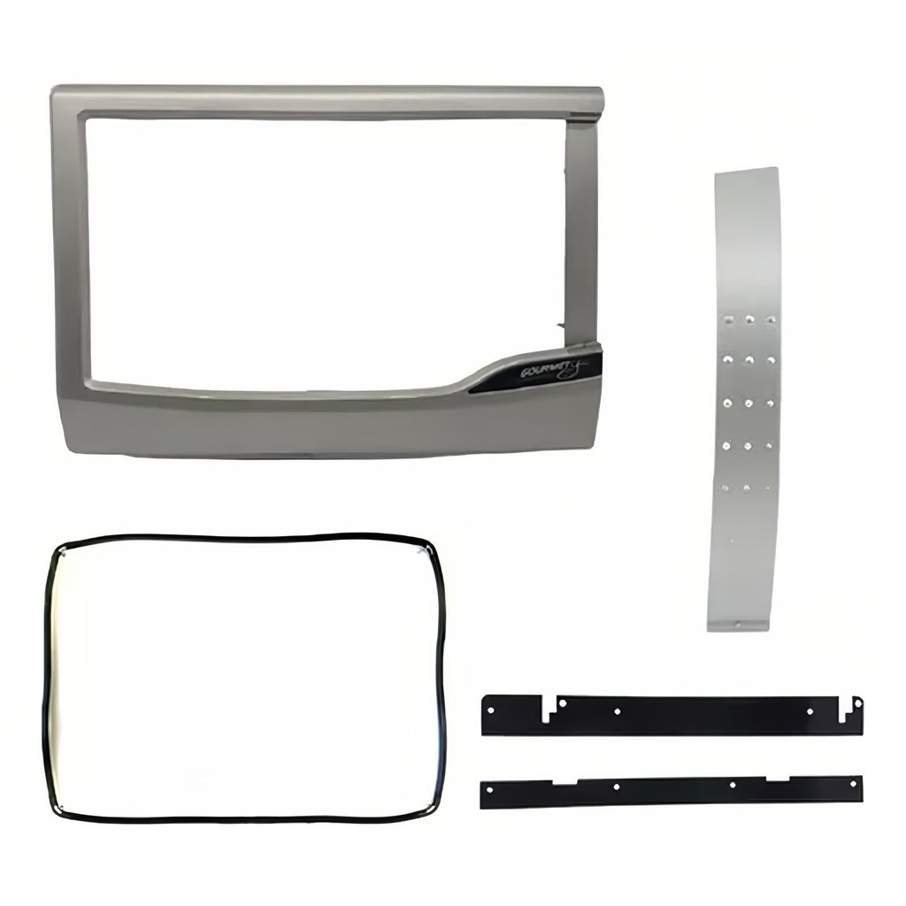 Moldura + Puxador + Suporte Do Vidro + Gaxeta Fischer Goumet Grill Prata