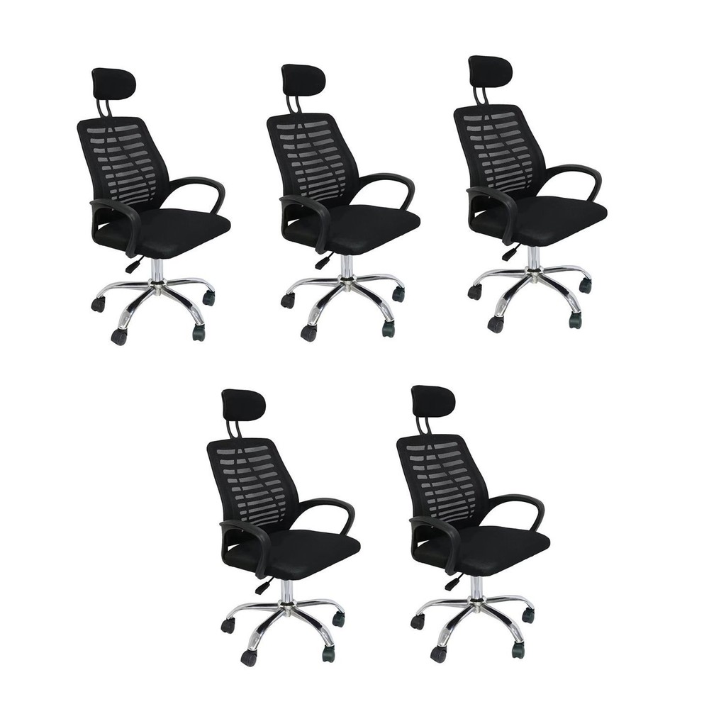 Kit 5 Cadeiras de Escritório Presidente Tela Mesh Cádis Cadeira Presidente