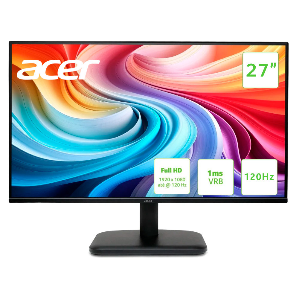 Monitor Gamer Acer 27" EK271 GBI Full HD 120Hz 1ms LED IPS Bivolt em Oferta na Shopee