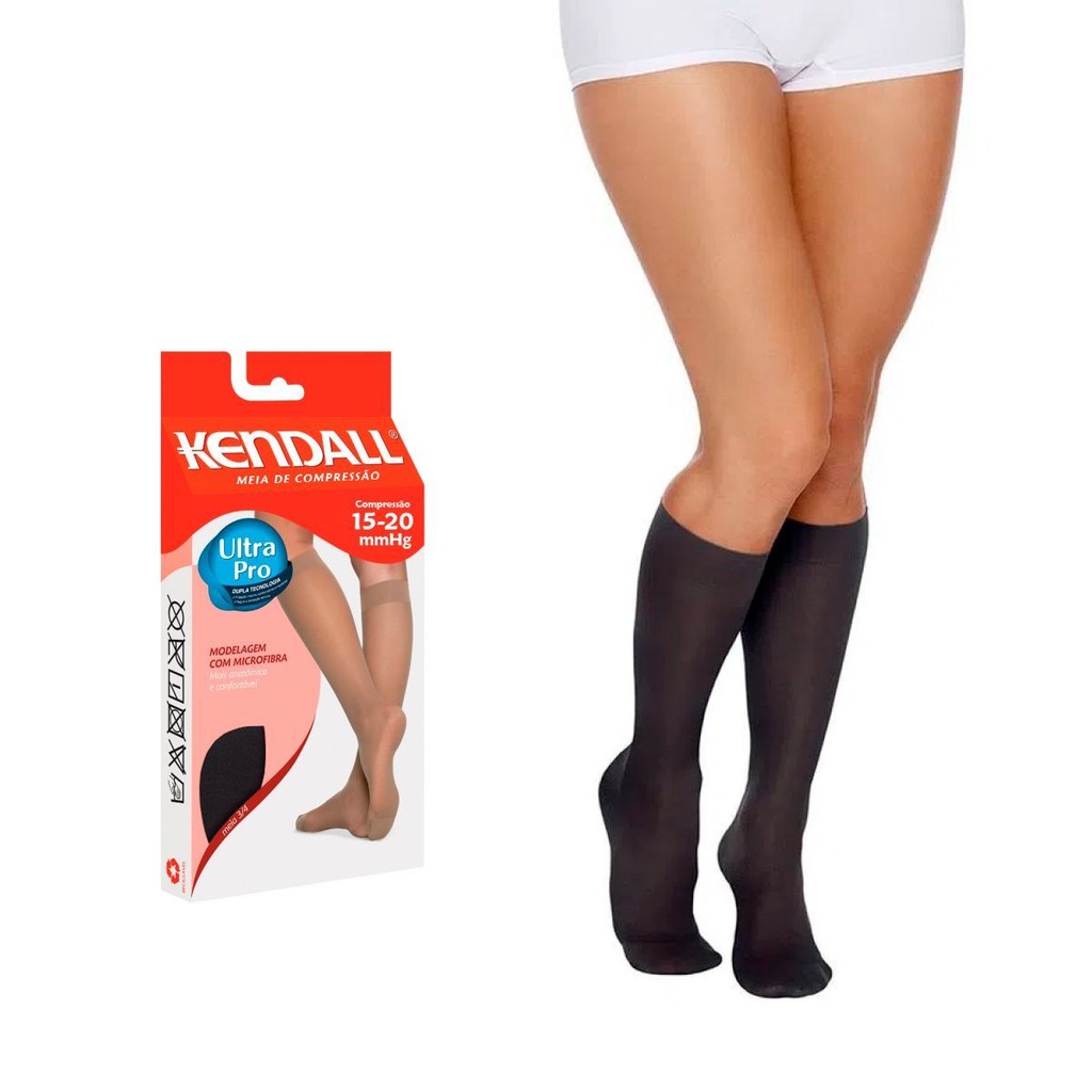 Meia Kendall 3/4 Média Compressão em Oferta na Shopee