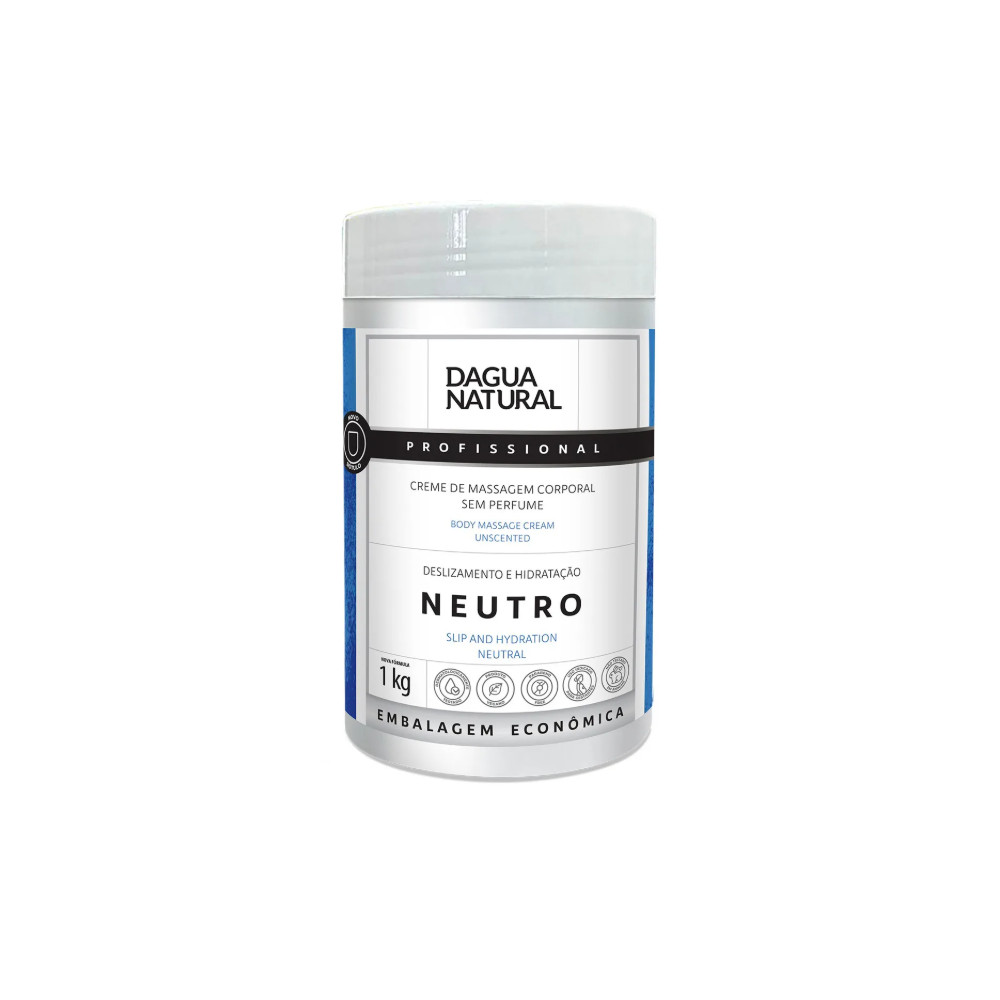 Pote Creme De Massagem Hidratante Neutro 1kg Dagua Natural Neutro