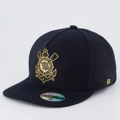 Boné Corinthians Americano Aba Reta Preto