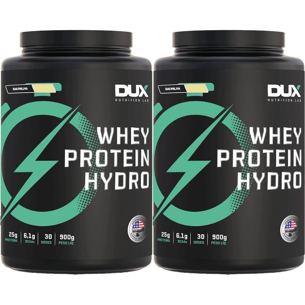 Kit 2X Whey Protein Hydro - 900g Baunilha - Dux Nutrition