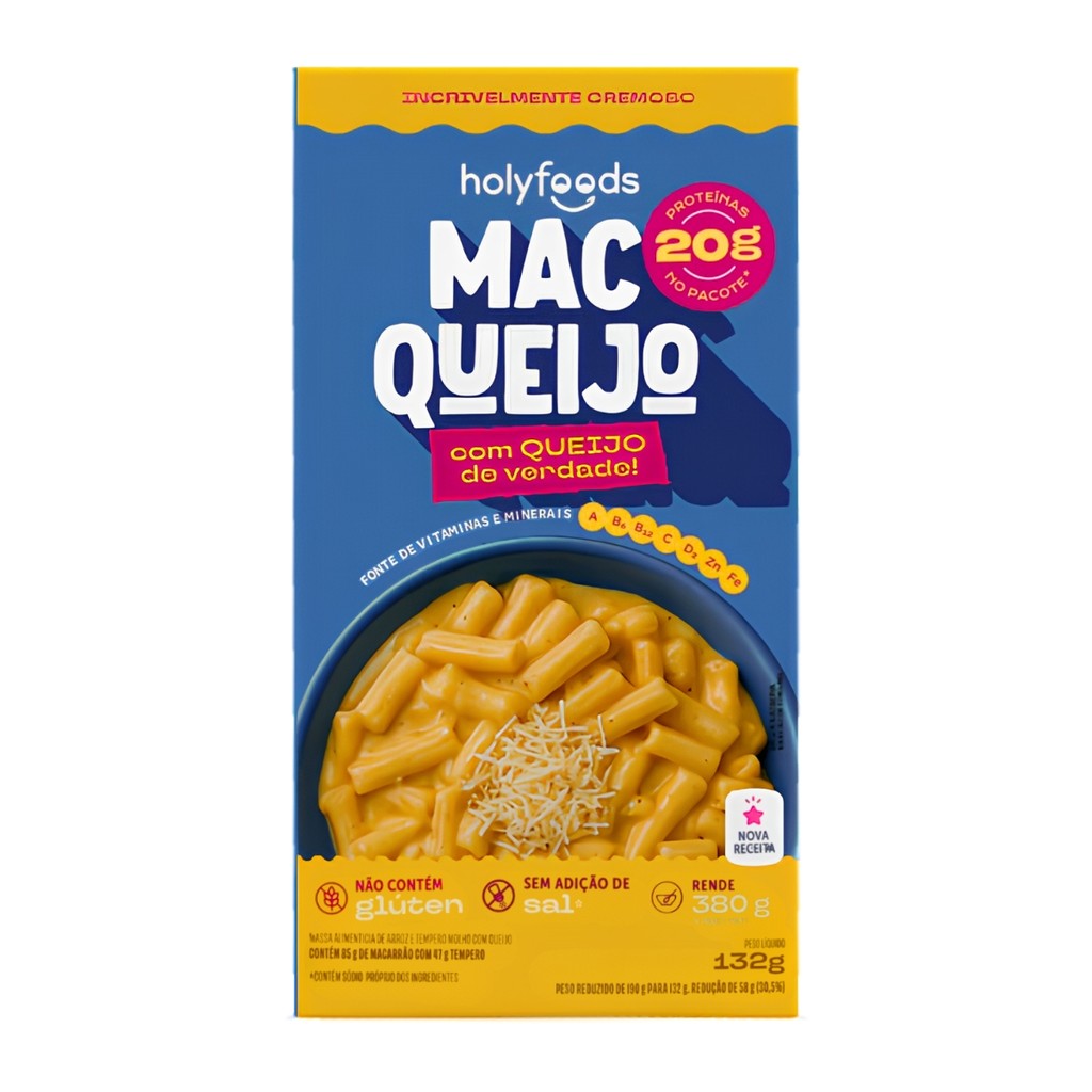 Macarrão Proteico Mac Queijo HolyFoods