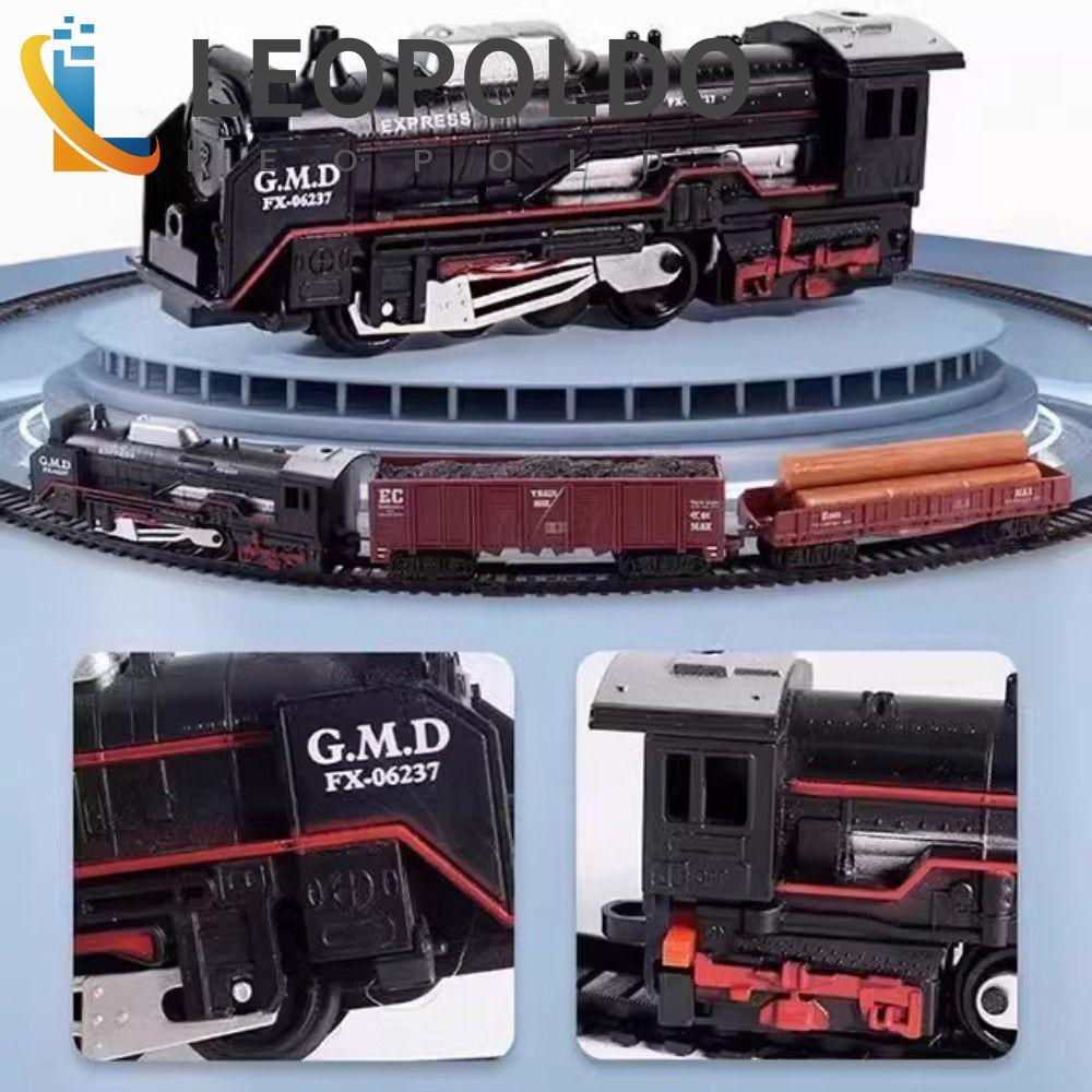 Brinquedo De Trem De Frete Ferroviário LEOPOLDO , Combinações De Conjunto De Locomotivas Trilhos Elétrico De Natal