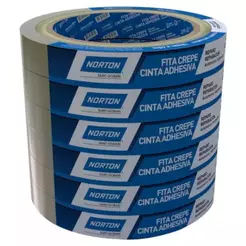 Fita Crepe Norton Uso Geral 24mm x 50m - Embalagem com 5 Unidades.