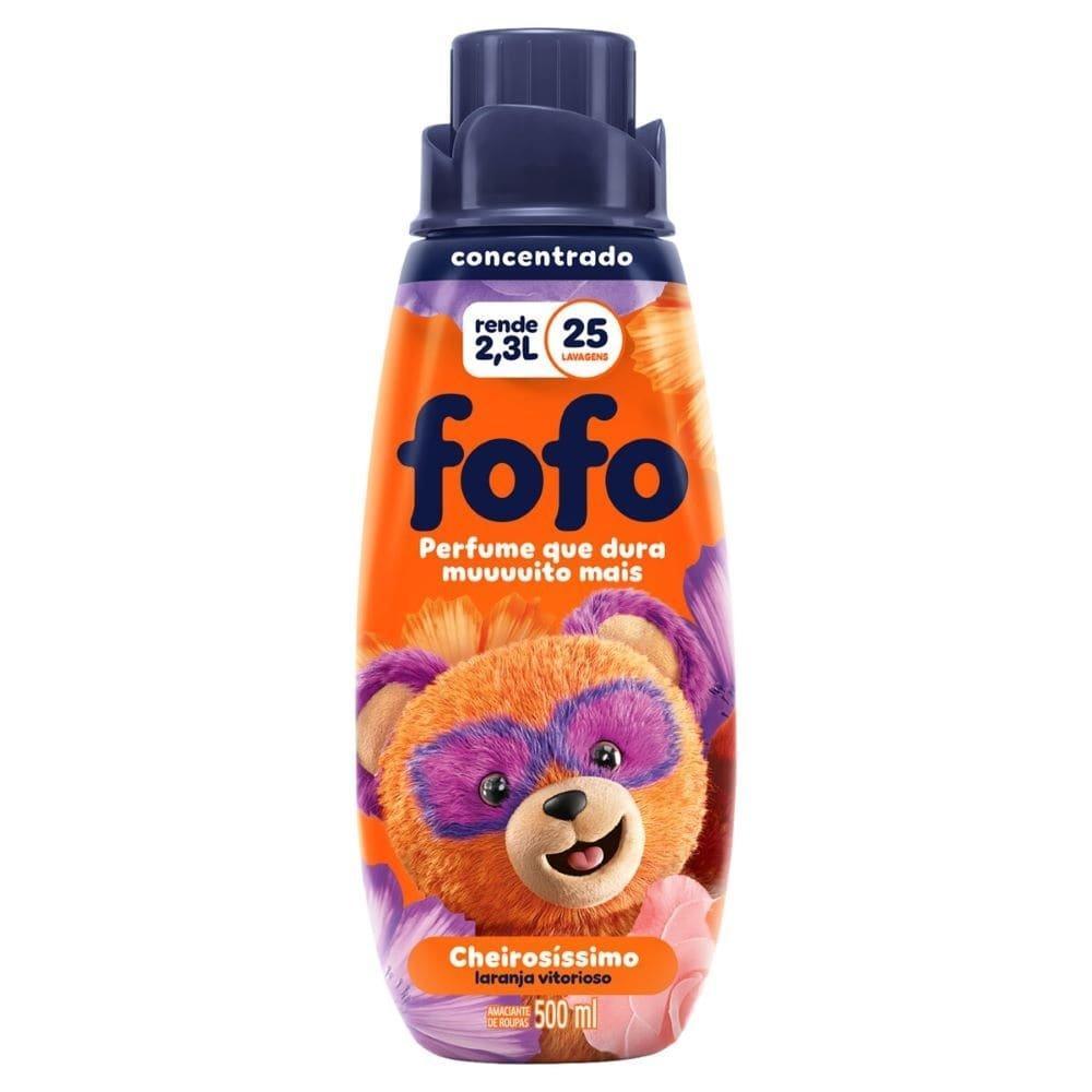 Amaciante Fofo Concetrado Laranja Vitorioso 500ml - Embalagem com 12 Unidades