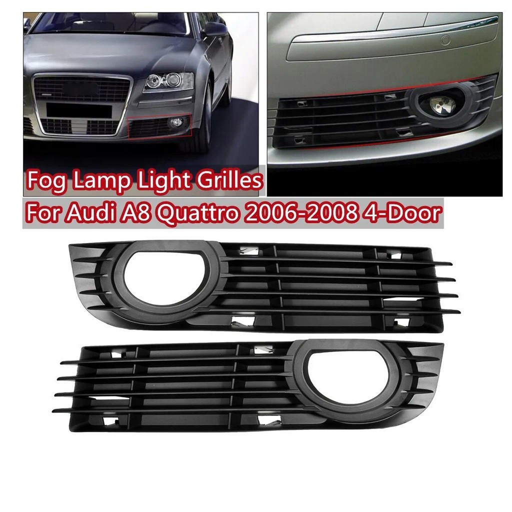 Par De Substituição Da Grade Moldura Luz De Nevoeiro Para Audi A8 Quattro 4 Portas 2006 2007 2008 4E0807681AD 4e0807682t