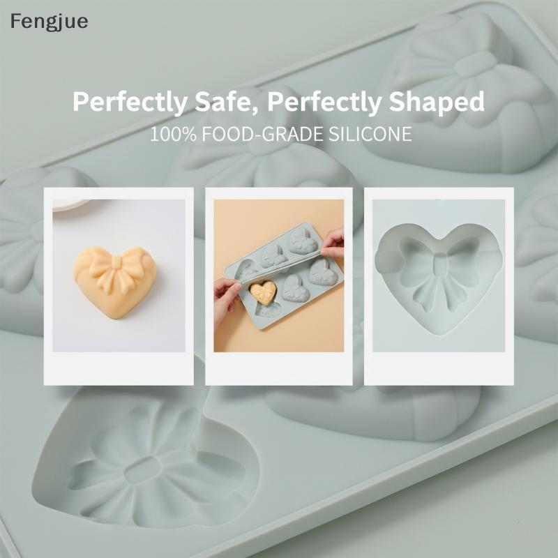 Fengjue Coração Arco Forma 3D Fondant Molde De Silicone Criativo Bolo Doces Chocolate Açúcar Artesanato Para Cozimento E