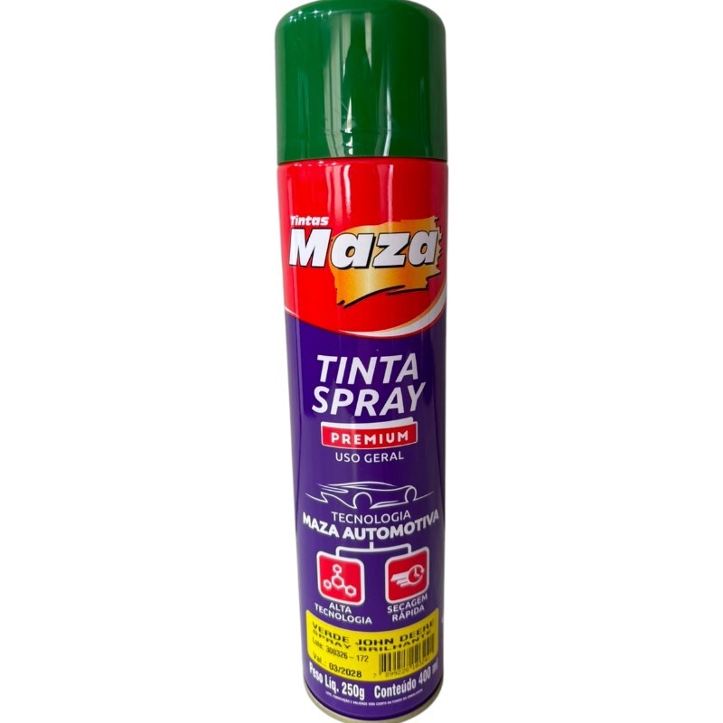 TINTA DE USO GERAL MAZA VERDE JOHN DEERE AEROSOL 400ML