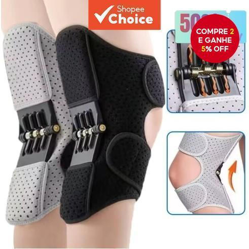 Conjunto De Proteção De Joelho De 2 Peças , Suporte De Energia , Almofadas , Rebote Poderoso , Força De Mola , Esportes