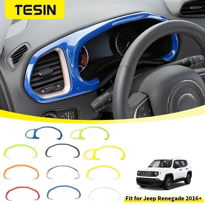TESIN Painel De Instrumentos Do Carro Decoração Capa Adesivos Para Jeep Renegade 2016 2017 2018 2019 2020 2021 2022 2023