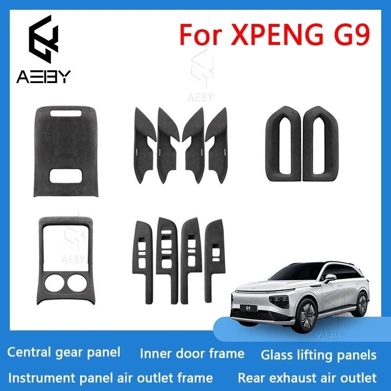 Painel De Engrenagens Central AEBY Para XPENG G9 2022-2025 Moldura Da Porta Interna Flap Fur Glass Lift Modificação Aces