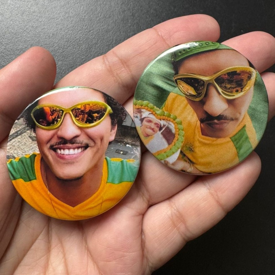 KIT 2 Bottons/Broches Bruno Mars Bruninho Brasil