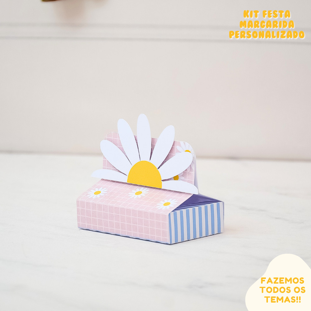 Porta Bis Duplo Margaridas Personalizado | Lembrancinha Aniversário Infantil Margaridas